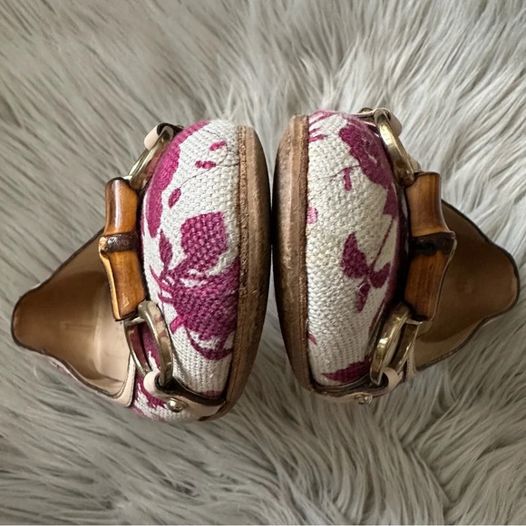 GUCCI Hasler Horsebit Accent Floral Ballet Flats Size 7 - Picture 7 of 13